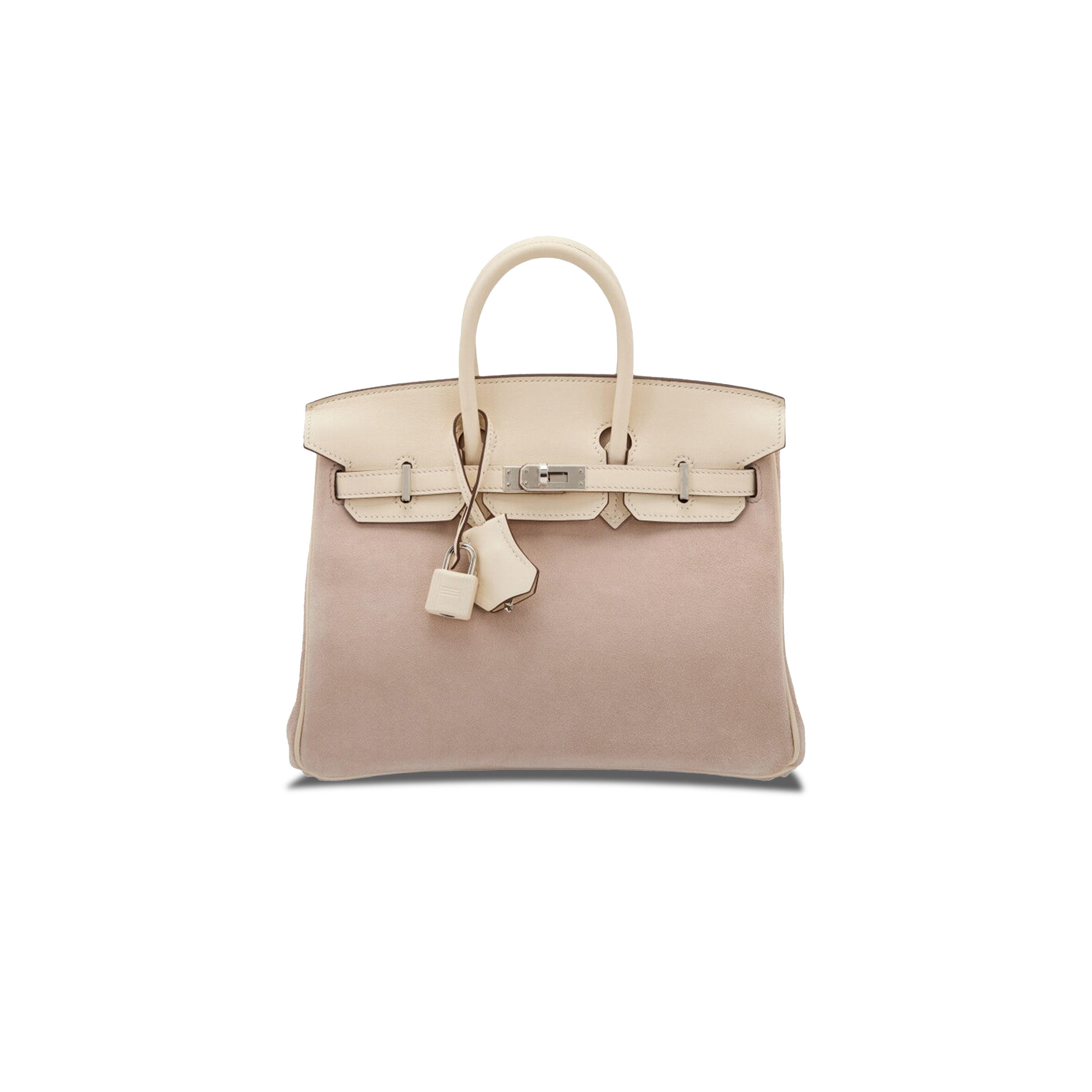 H**me5 BIRKIN 25 TARO PURPLE DEERSKIN SILVER BUCKLE BAG 1296960 (25*20*13cm) Master Quality